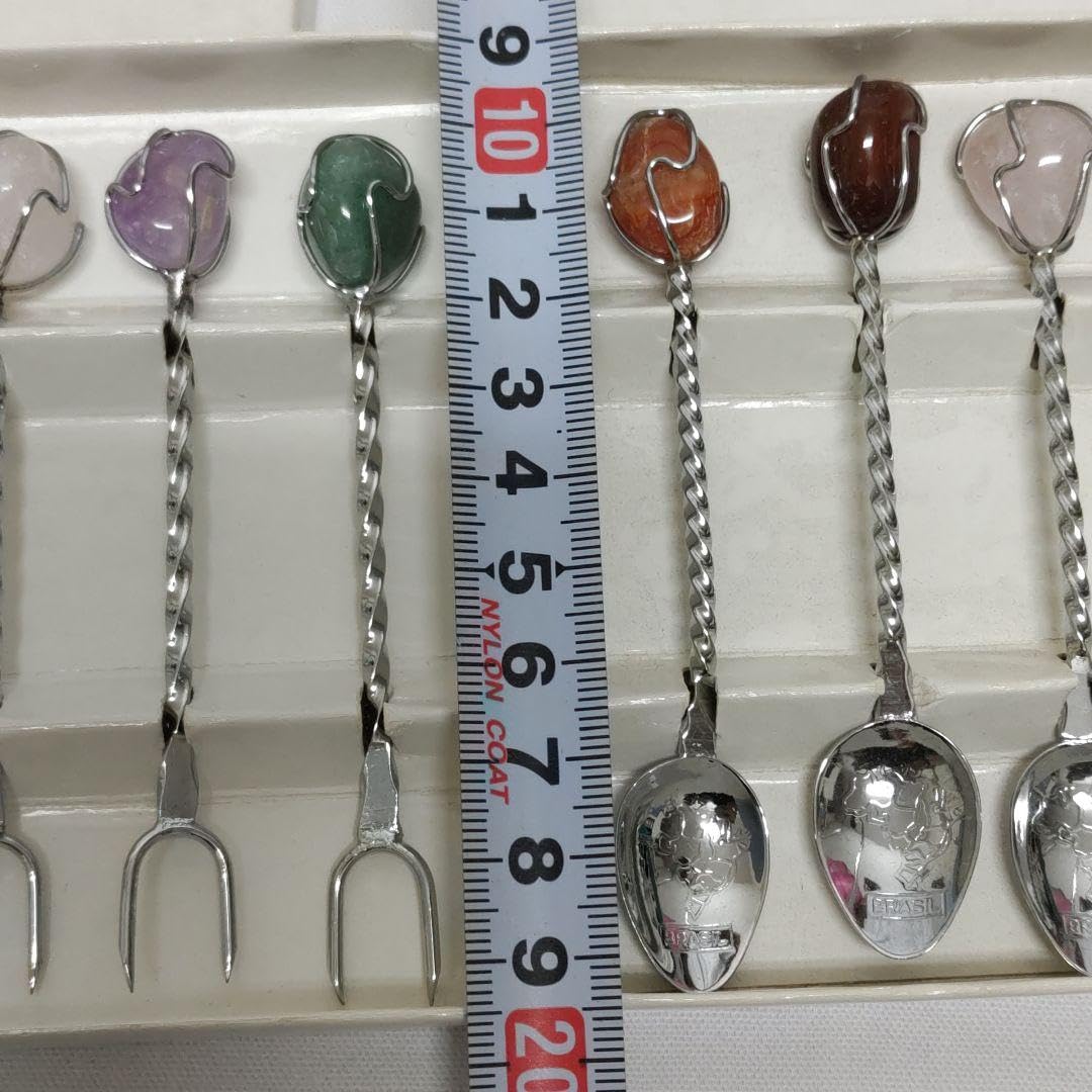 Amazon | ブラジル天然石 カトラリーセット デザートフォーク＋